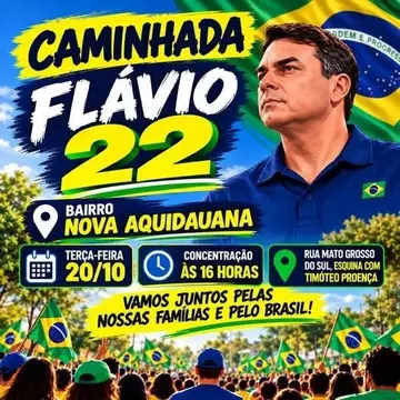 Publicação de Mauro do Atlantico sobre Flávio Bolsonaro em 19/10/2026