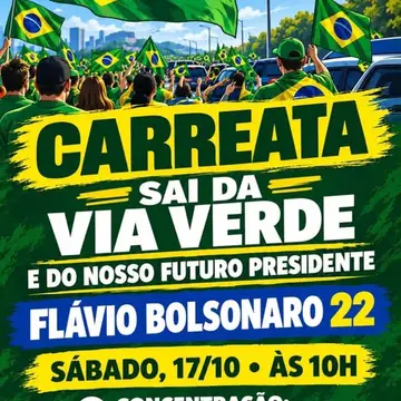 Publicação de Jair Franzner sobre Flávio Bolsonaro em 16/10/2026