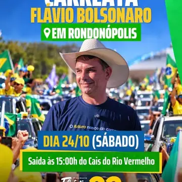Publicação de Claudio Ferreira sobre Flávio Bolsonaro em 20/10/2026