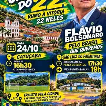 Publicação de Alex Torres sobre Flávio Bolsonaro em 19/10/2026
