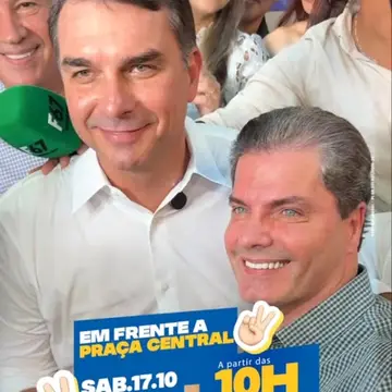 Publicação de Marcos Calderan sobre Flávio Bolsonaro em 17/10/2026