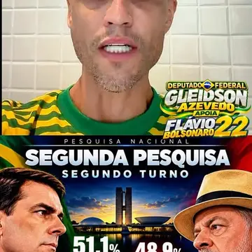 Publicação de Gleidson Azevedo sobre Flávio Bolsonaro em 18/10/2026