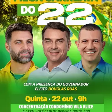 Publicação de Wladimir Garotinho sobre Flávio Bolsonaro em 20/10/2026