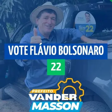 Publicação de Vander Masson sobre Flávio Bolsonaro em 19/10/2026