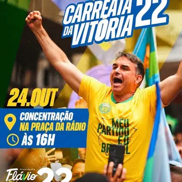 Publicação de Josmail Rodrigues sobre Flávio Bolsonaro em 17/10/2026