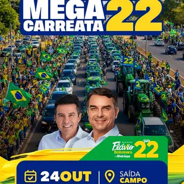 Publicação de Aleomar Rezende sobre Flávio Bolsonaro em 19/10/2026