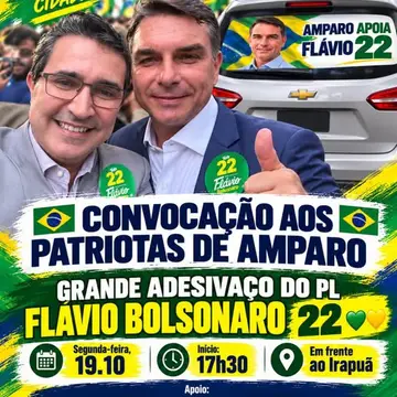 Publicação de Carlos Alberto sobre Flávio Bolsonaro em 18/10/2026