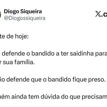 Publicação de Diogo Siqueira sobre Flávio Bolsonaro em 18/10/2026
