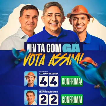 Publicação de Gá sobre Flávio Bolsonaro em 17/10/2026