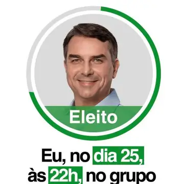 Publicação de Tiago Dalperio sobre Flávio Bolsonaro em 17/10/2026