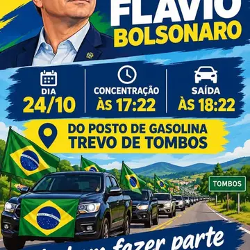 Publicação de Tiago Dalperio sobre Flávio Bolsonaro em 19/10/2026