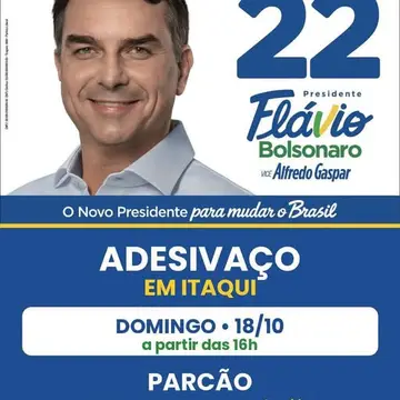 Publicação de Leonardo Betin sobre Flávio Bolsonaro em 18/10/2026