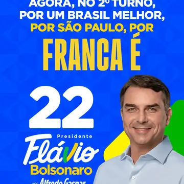 Publicação de Alexandre Ferreira sobre Flávio Bolsonaro em 20/10/2026