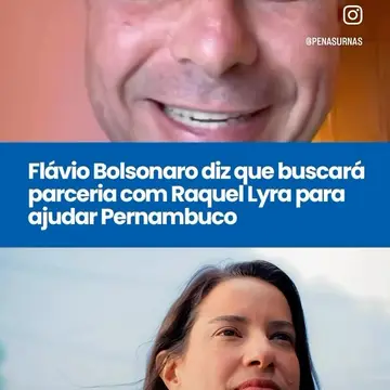Publicação de Gilvandro Estrela sobre Flávio Bolsonaro em 20/10/2026