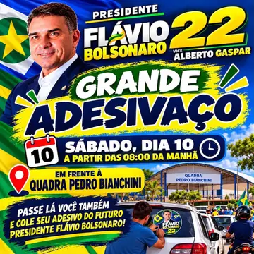 Publicação de Celso Padovani sobre Flávio Bolsonaro em 08/10/2026