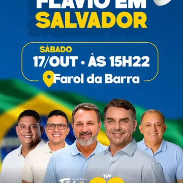 Publicação de Ednaldo Ribeiro sobre Flávio Bolsonaro em 08/10/2026
