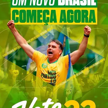 Publicação de Leandro Felix Pereira sobre Flávio Bolsonaro em 09/10/2026