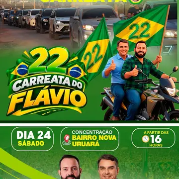 Publicação de Carlinhos do Aparecido sobre Flávio Bolsonaro em 09/10/2026