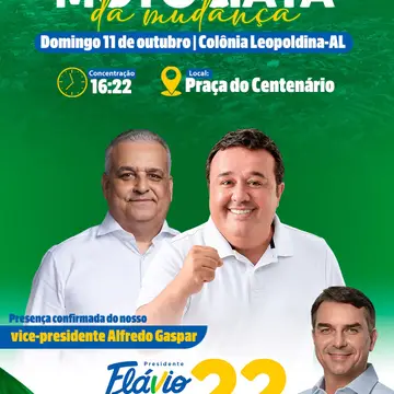 Publicação de Gilberto Sobreira sobre Flávio Bolsonaro em 09/10/2026
