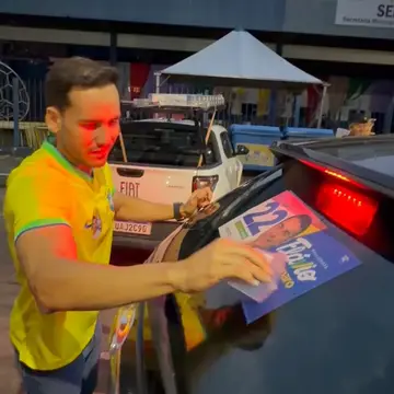 Publicação de Affonso Cândido sobre Flávio Bolsonaro em 09/10/2026