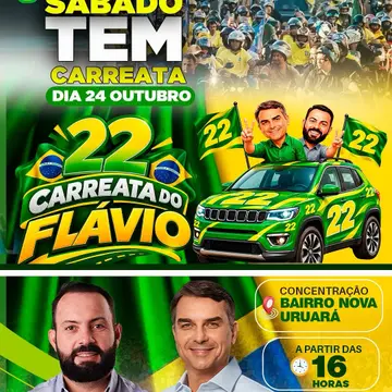Publicação de Carlinhos do Aparecido sobre Flávio Bolsonaro em 10/10/2026