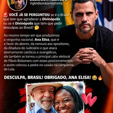 Publicação de Gleidson Azevedo sobre Flávio Bolsonaro em 10/10/2026