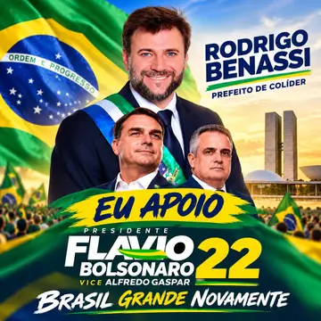 Publicação de Rodrigo Benassi sobre Flávio Bolsonaro em 10/10/2026