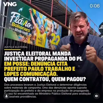 Publicação de Paulo Trabalho sobre Flávio Bolsonaro em 11/10/2026
