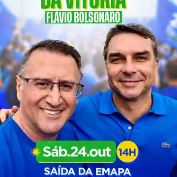 Publicação de Roberto Araujo sobre Flávio Bolsonaro em 11/10/2026