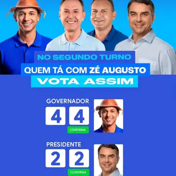 Publicação de Zé Augusto sobre Flávio Bolsonaro em 13/10/2026