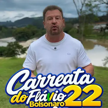 Publicação de Geison Kurtz sobre Flávio Bolsonaro em 13/10/2026