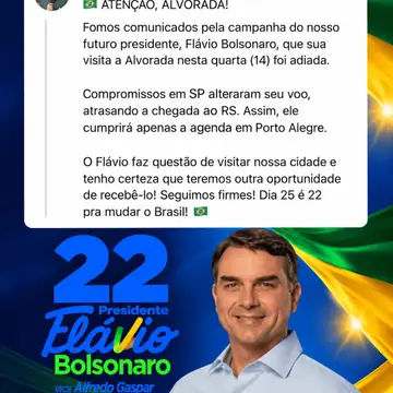 Publicação de Douglas Martello sobre Flávio Bolsonaro em 14/10/2026