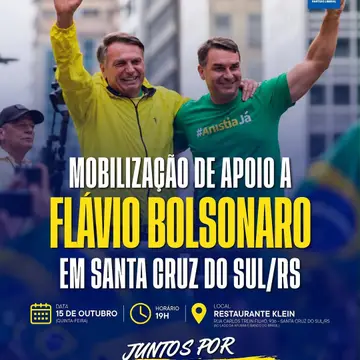 Publicação de Sergio Moraes sobre Flávio Bolsonaro em 14/10/2026