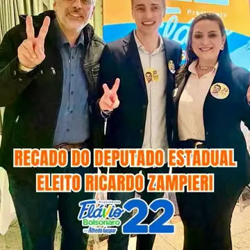 Publicação de Elisangela Pedroso sobre Flávio Bolsonaro em 14/10/2026