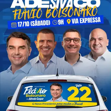 Publicação de Johnny Maycon sobre Flávio Bolsonaro em 14/10/2026