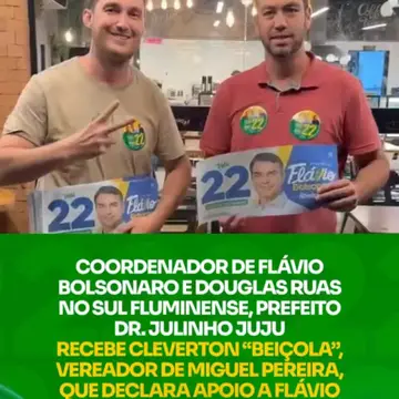 Publicação de Dr Julinho Juju sobre Flávio Bolsonaro em 14/10/2026