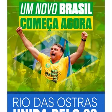 Publicação de Carlos Augusto sobre Flávio Bolsonaro em 15/10/2026