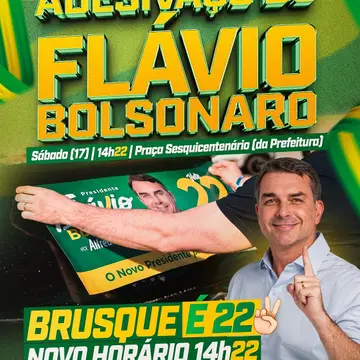 Publicação de Andre Vechi sobre Flávio Bolsonaro em 15/10/2026