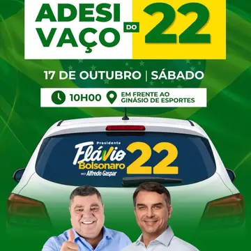 Publicação de Josmail Rodrigues sobre Flávio Bolsonaro em 15/10/2026