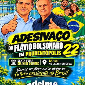 Publicação de Adelmo sobre Flávio Bolsonaro em 15/10/2026