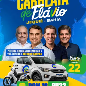 Publicação de Zé Cocá sobre Flávio Bolsonaro em 15/10/2026
