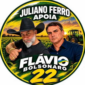 Publicação de Juliano Ferro sobre Flávio Bolsonaro em 15/10/2026