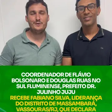 Publicação de Dr Julinho Juju sobre Flávio Bolsonaro em 16/10/2026