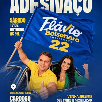 Publicação de Geane Vincler sobre Flávio Bolsonaro em 16/10/2026