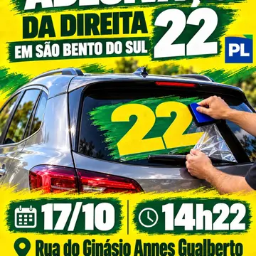 Publicação de Tomazini sobre Flávio Bolsonaro em 16/10/2026