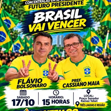 Publicação de Dr Cassiano Maia sobre Flávio Bolsonaro em 16/10/2026