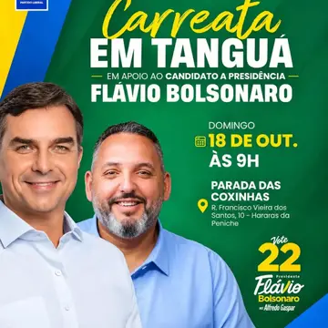 Publicação de Rodrigo Medeiros sobre Flávio Bolsonaro em 16/10/2026