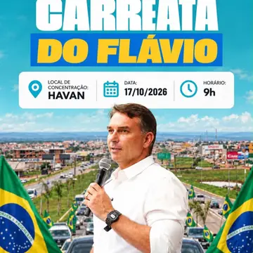 Publicação de Marcus Vinicius sobre Flávio Bolsonaro em 16/10/2026