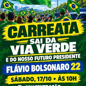 Publicação de Jair Franzner sobre Flávio Bolsonaro em 16/10/2026