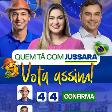 Publicação de Jussara Sales sobre Flávio Bolsonaro em 16/10/2026